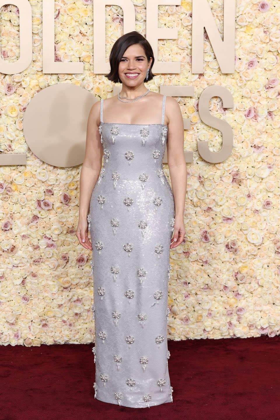 beverly hills, california january 07 america ferrera attends the 81st annual golden globe awards at the beverly hilton on january 07, 2024 in beverly hills, california photo by kevin mazurgetty images