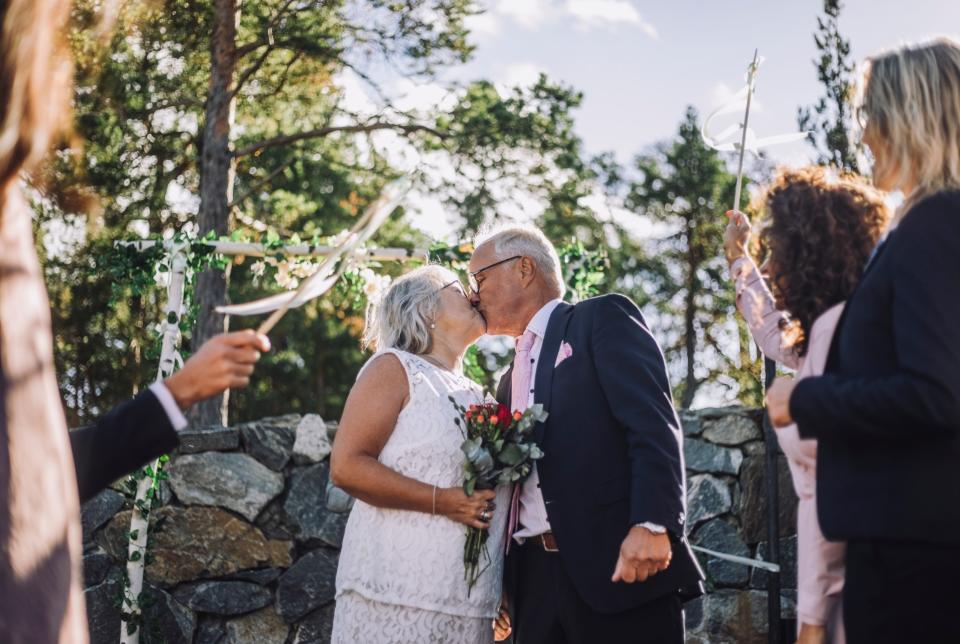 Older couple getting married.