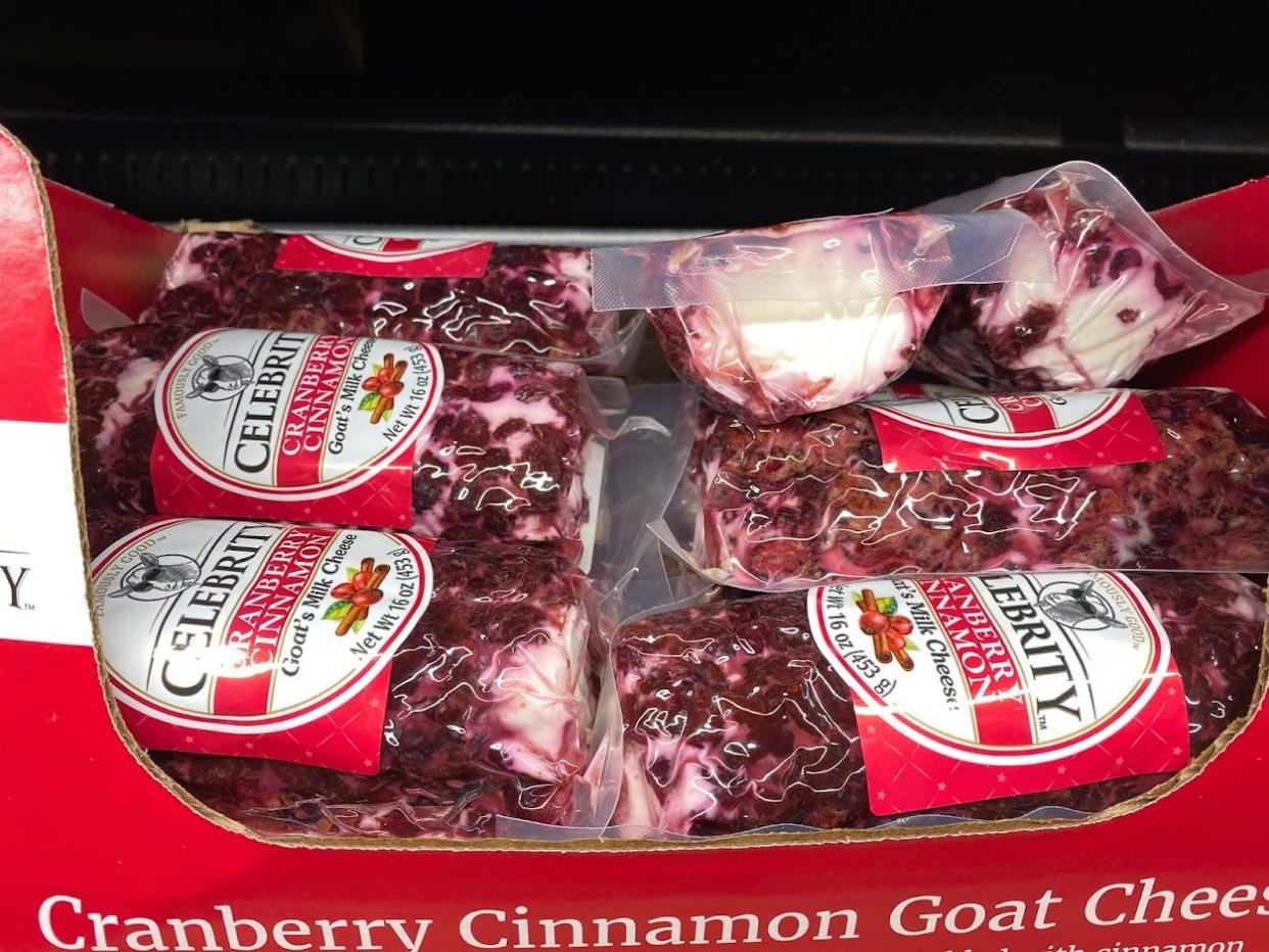 Celebrity cranberry cinnamon goat cheese at Costco