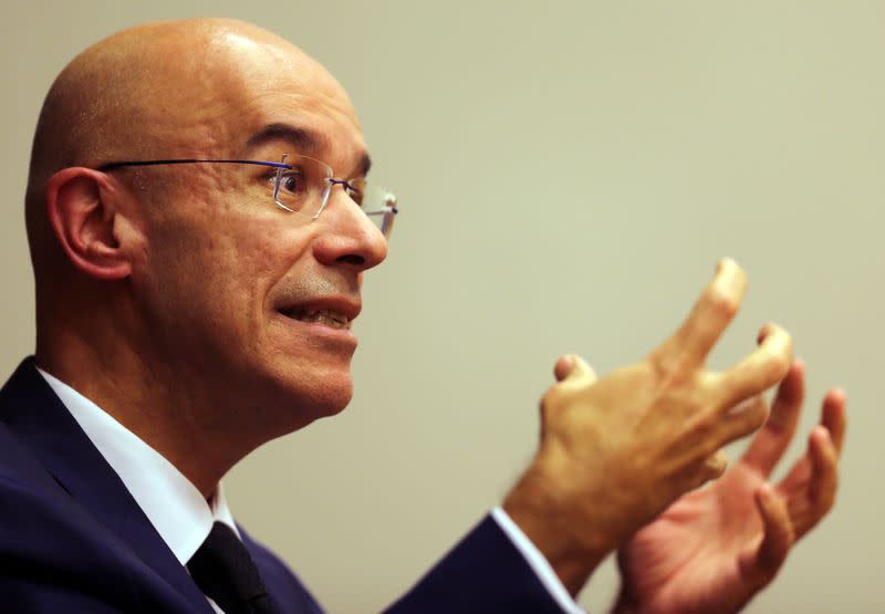 FILE PHOTO: Santander Brasil SA's chief executive officer, Sergio Rial speaks during an interview with Reuters in Sao Paulo