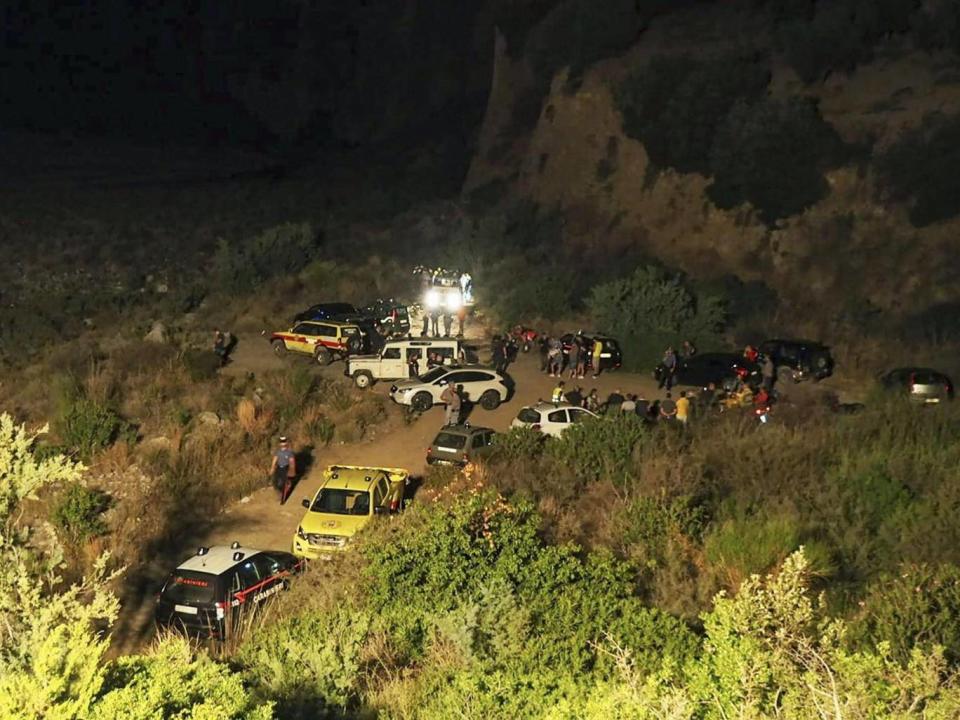 Rescuers were trying to locate areas where some people might have survived (KONTROLAB/AFP/Getty Images)