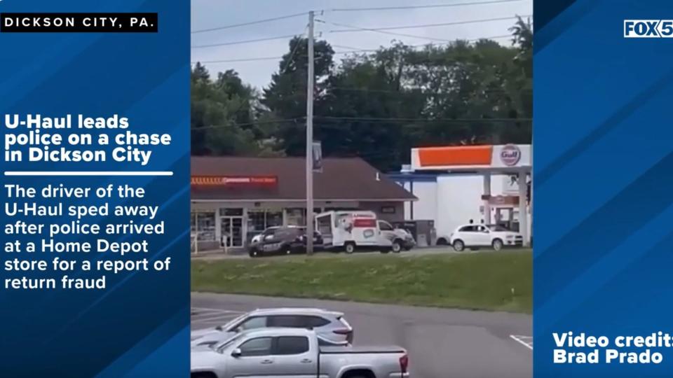 Wild U-Haul Truck Chase Unfolds In Pennsylvania