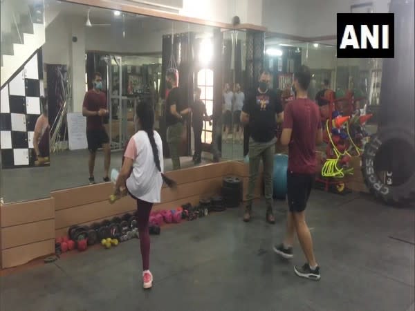 Gyms reopen in Haryana's Ambala as part of phased un-lock. (Photo/ANI)