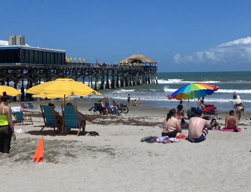 Swimming continued Friday afternoon at the Cocoa Beach Pier after the Florida Department of Health issued a "precautionary swimming advisory" for that area.