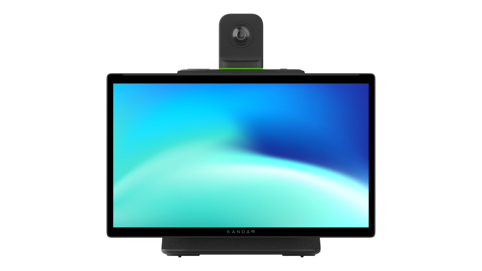 The Kandao videoconferencing solution attached to a monitor.