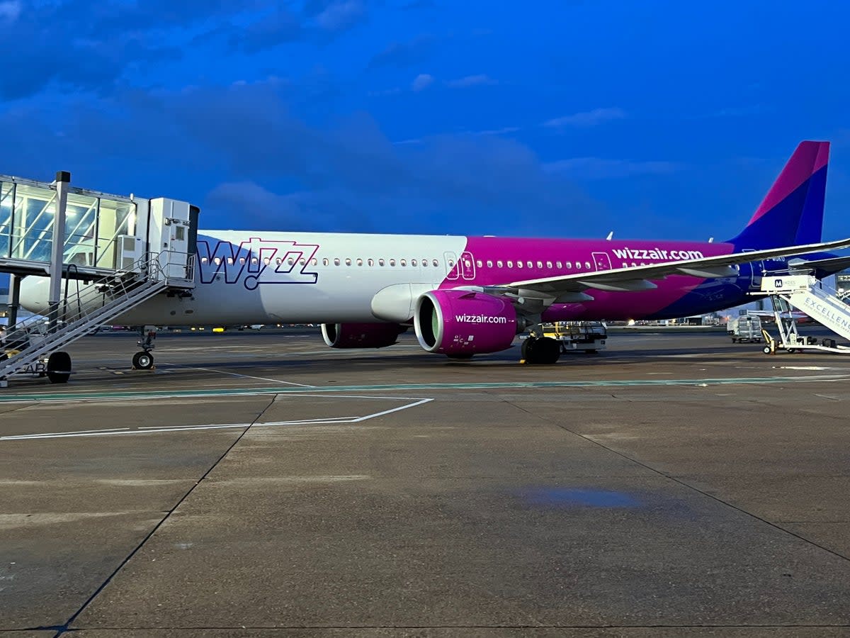 Blue sky thinking? Wizz Air Airbus A321 at London Gatwick airport (Simon Calder)