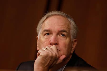 Sen. Luther Strange (R-AL) looks on during a hearing of the Senate Armed Services Committee on Capitol Hill in Washington March 9, 2017. REUTERS/Aaron P. Bernstein/Files