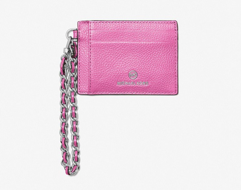 Michael Kors Small Pebbled Leather Chain Card Case. (PHOTO: Michael Kors)