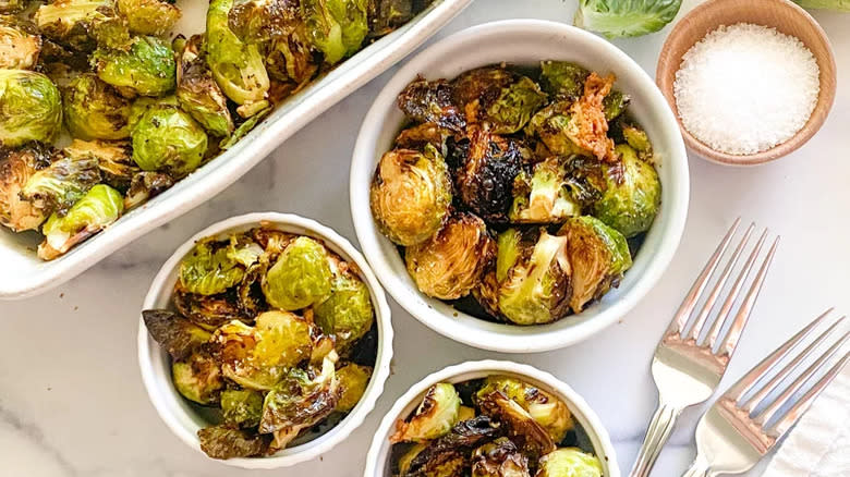 Charred Brussels sprouts 