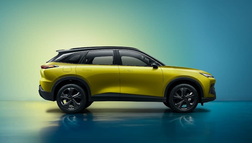 El nuevo SUV de BAIC tiene líneas redondeadas.