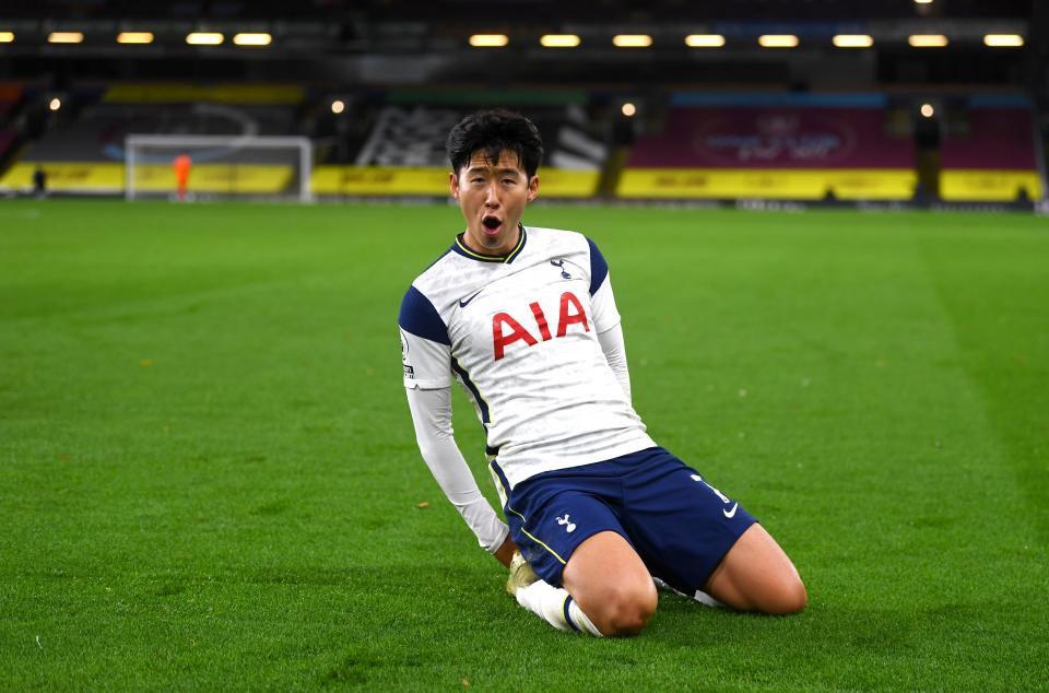 Tottenham goalscorer Son Heung-min celebratesTottenham Hotspur FC via Getty I