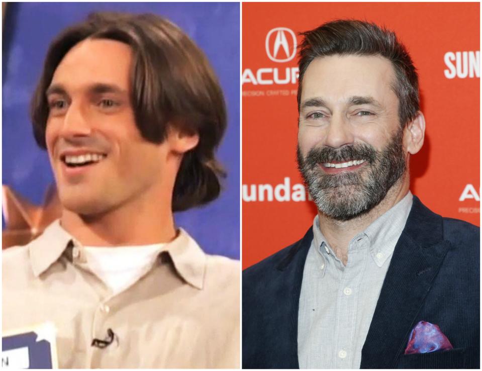 <p>Jon Hamm participó en 1996 en un programa llamado ‘The Big Date’ peleando por el amor de una dama fetichista de los pies. Lamentablemente, no consiguió una cita con ella. (Foto: USA Network / Danny Moloshok / Invision / AP). </p>