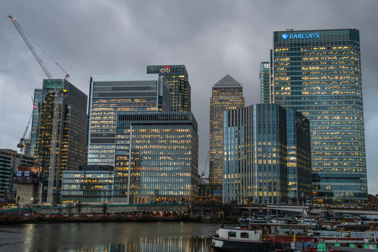 The London headquarters various banks, including Citi, HSBC and Barclays, at Canary Wharf in east London. Many banks are moving assets from London to other EU cities in the face of uncertainty over Brexit. Picture date: Monday December 3, 2018. Photo credit should read: Matt Crossick/ EMPICS Entertainment.