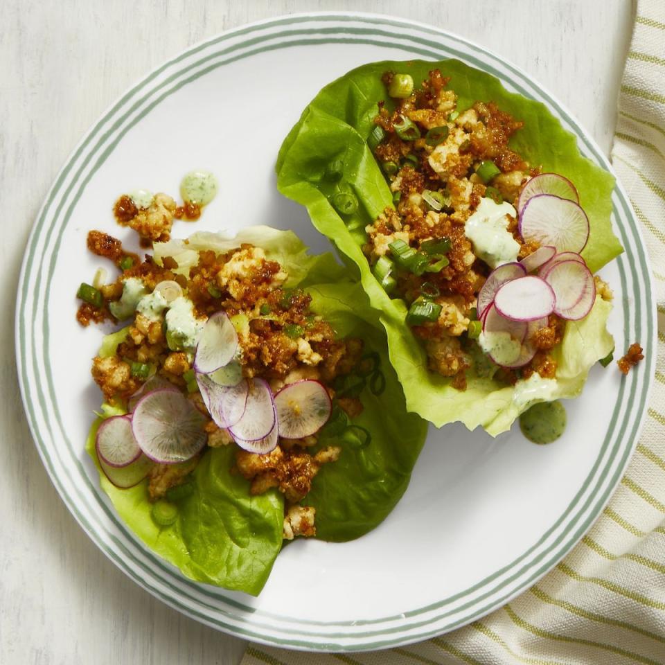 4) Thai Turkey Lettuce Cups