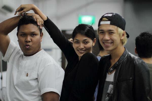 (L-R) Singaporean fashion photographer Muhammad Fadli bin Abdul Rahman, makeup artist Sha Shamsi and fashion stylist Randolph Tan. (Photo: Randolph Tan/Sha Shamsi)