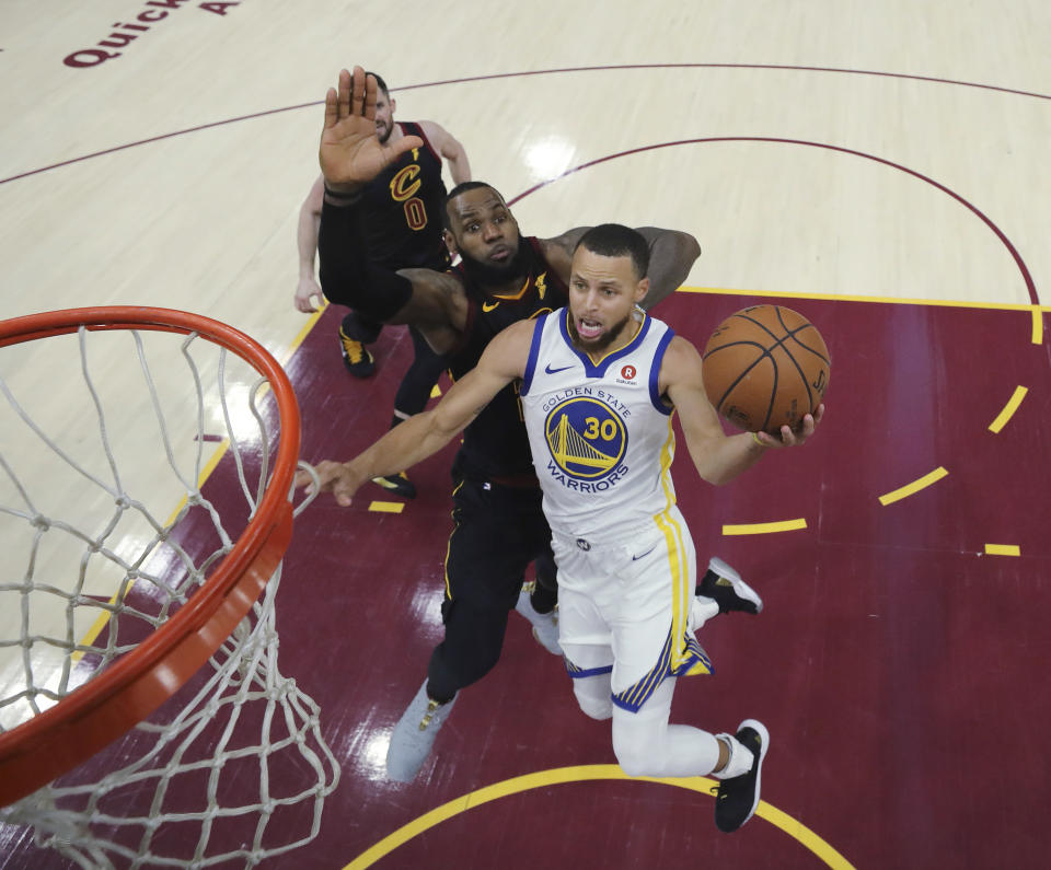 Stephen Curry and the Warriors are still looking to put it all together for four quarters. (AP)