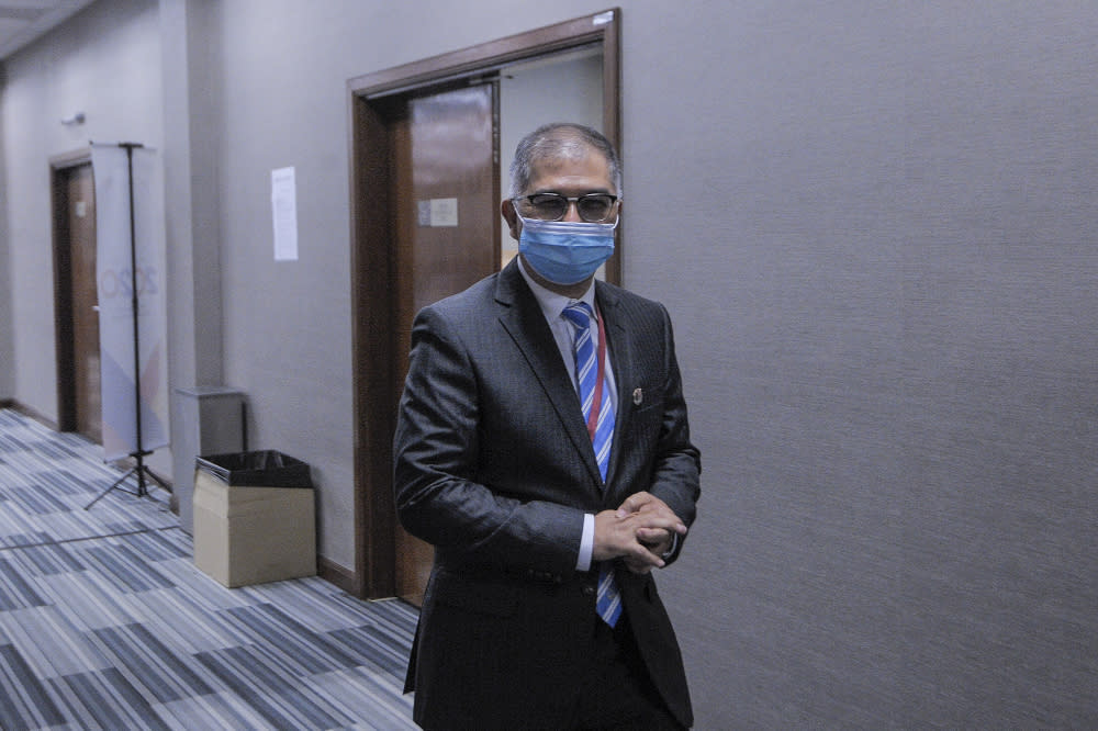 Balik Pulau MP Muhammad Bakhtiar Wan Chik is seen in Parliament July 22, 2020. — Picture by Shafwan Zaidon