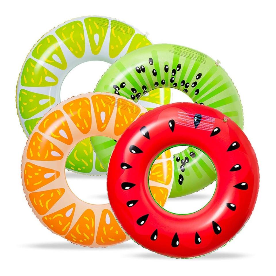 4-Piece Fruit Pool Floats