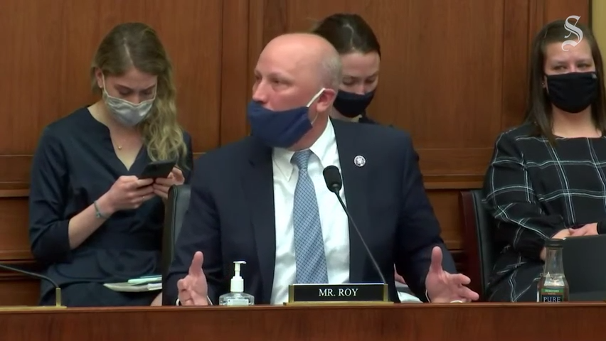 At a hearing on discrimination and violence against Asian Americans, U.S. Rep. Chip Roy (R-TX)