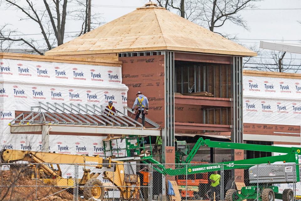 A new Wawa gas station and convenience store is under construction at Christiana Road next to University Plaza near Christiana on Thursday, Feb. 16, 2023.