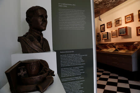 Exhibits are seen at the War Poets Collection at Craiglockhart, Edinburgh, Scotland, Britain, August 11, 2017. Picture taken August 11, 2017. REUTERS/Russell Cheyne