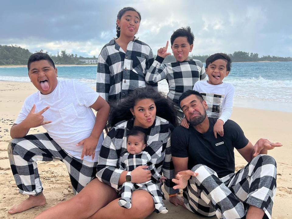 Tony and Alayna Finau family