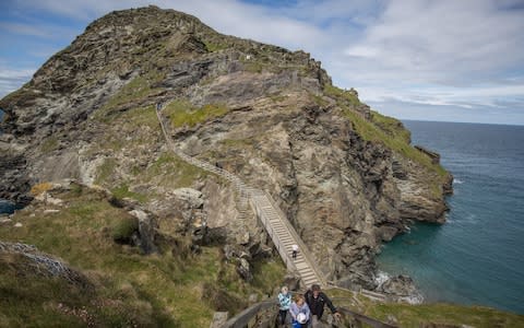 Visitors currently must make a steep descent and climb to reach the island  - Credit: Matt Cardy/Getty Images&nbsp;