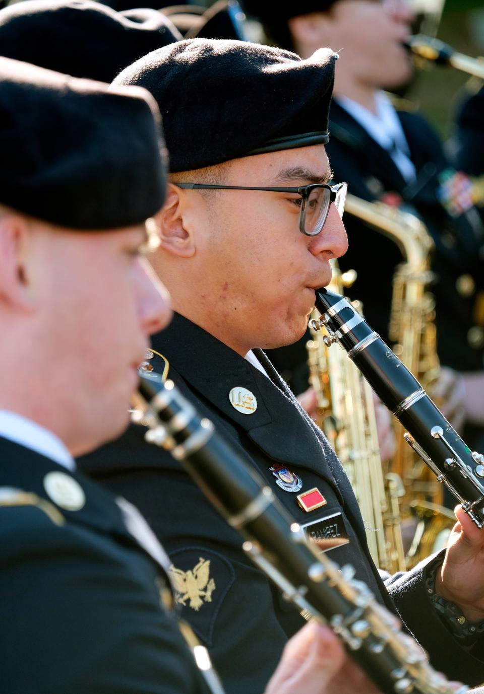 145th Army Band, Oklahoma National Guard  performs at the Veteran's Day Ceremony at the 45th Infantry Museum Thursday November 11, 2021.