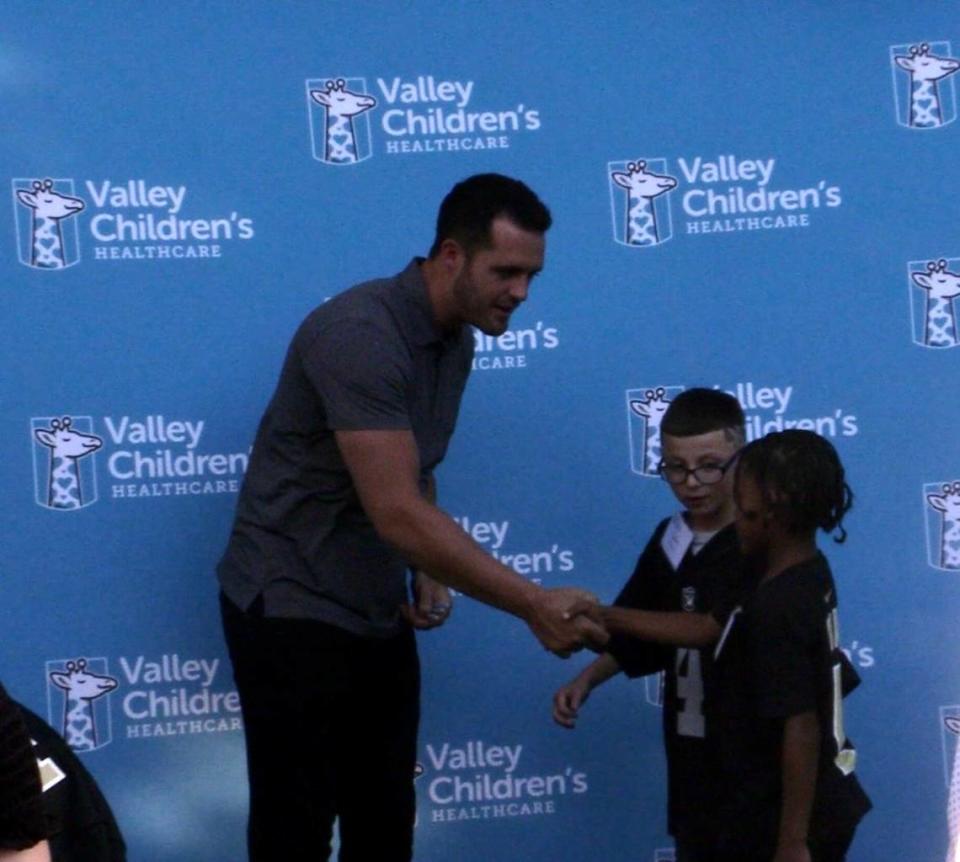 New Orleans Saints quarterback Derek Carr was in Fresno, California for the annual DC4Kids event on Saturday, June 24, 2023.