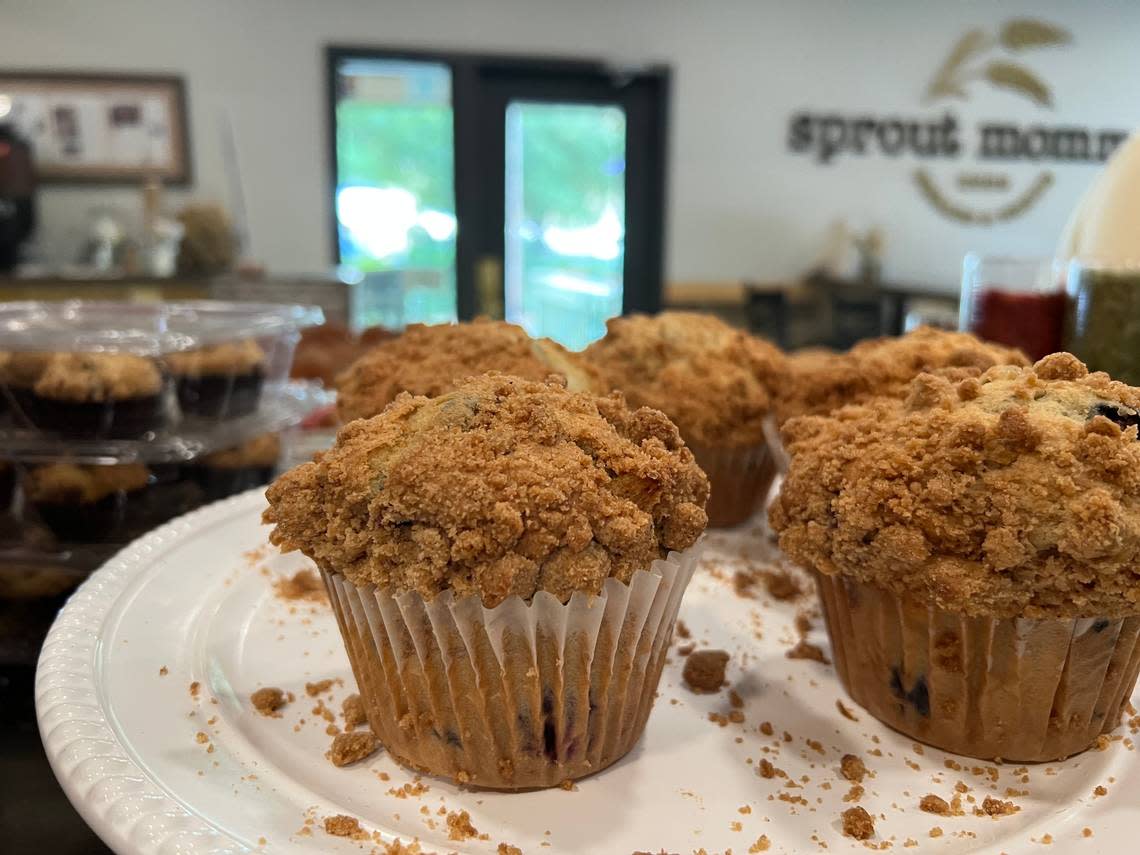 Muffins are ready to be served at Sprout Momma Bakery on Hilton Head