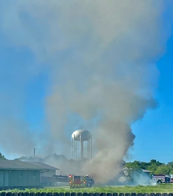 The Round Rock Fire Department responded to a structure fire at Stony Point High School on Wednesday | Courtesy KXAN viewer photo