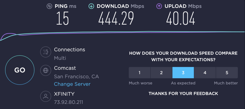 Jennifer Jolly's speed test.