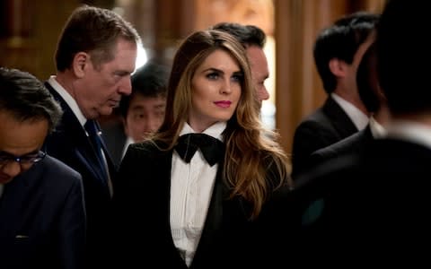 U.S. President Donald Trump's White House Director of Strategic Communications Hope Hicks - Credit: AP