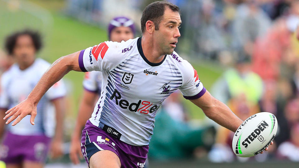 Pictured here, Melbourne Storm captain Cam Smith in action during the 2020 season.