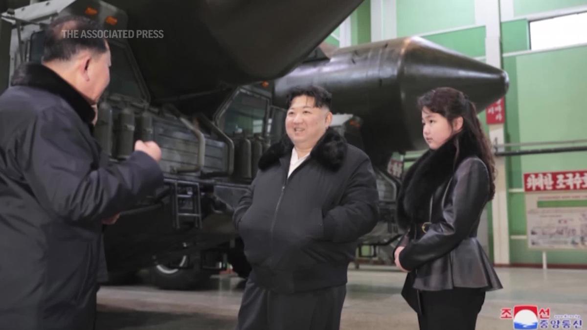 North Korean Leader Kim Jong Un Takes Daughter To Visit Missile Launcher Factory 