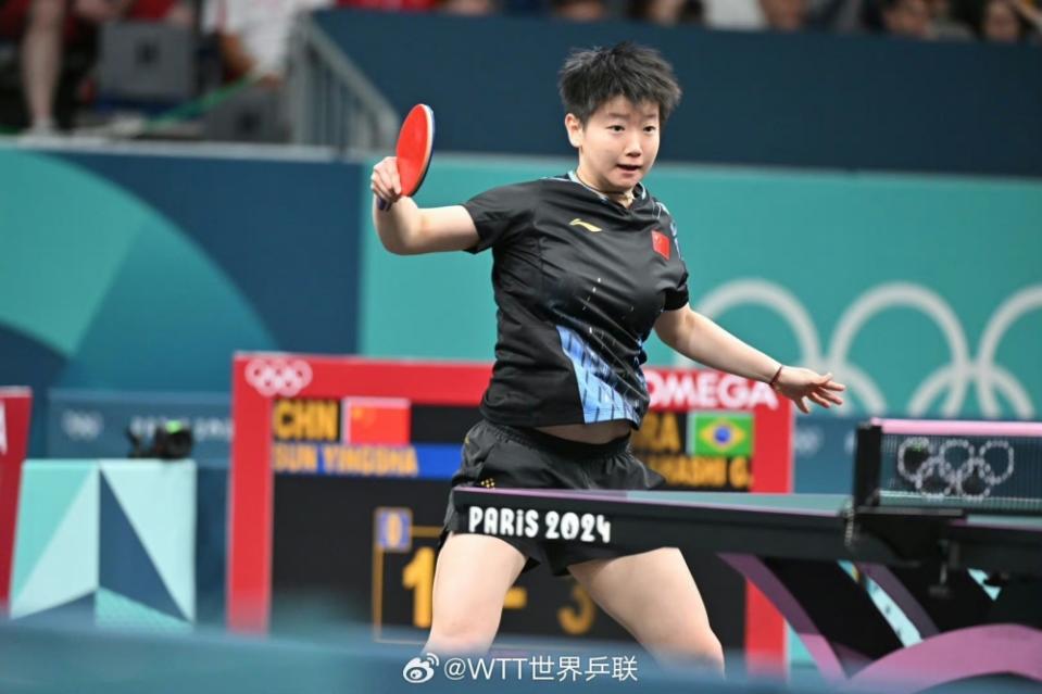 Sun Yingsha (Photo : WTT Weibo @WTT Fédération mondiale de tennis de table)