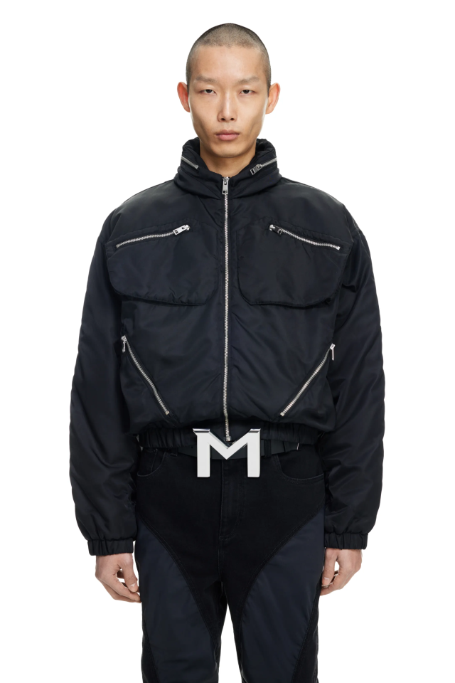 New Mugler H&M HM mens hooded jacket XL corset waist hoodie from US Seller