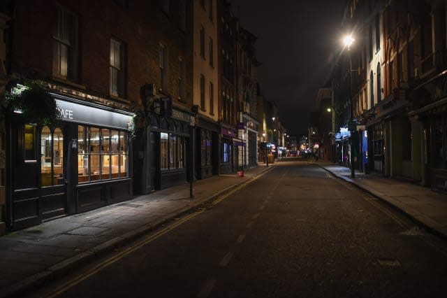 London's Deserted Nightspots Due To Coronavirus Lockdown