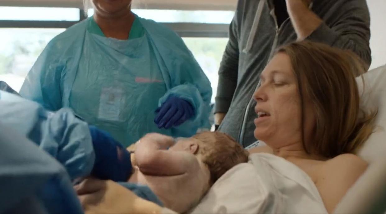 Katie Darling, a House of Representatives candidate in Louisiana whose most recent campaign ad shows her giving birth for a story on the ad and her candidacy