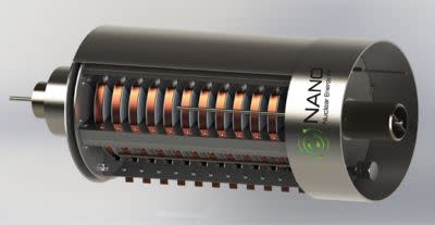 NANO Nuclear Energy’s Annular Linear Induction Pump (ALIP) MR-12 internal structure (skeleton) rendering.