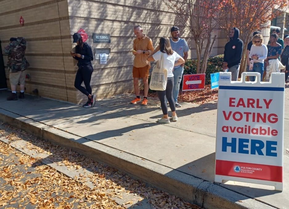 The Joan P. Gardner library in Fulton County will be one of the early voting sites open on Saturday, Nov. 26, ahead of the Dec. 6 runoff between Democratic Sen. Raphael Warnock and Republican Herschel Walker. The Georgia Supreme Court on Wednesday ruled against Republican Party attempts to block local election officials from conducting early voting the Saturday after Thanksgiving. (John McCosh/Georgia Recorder)