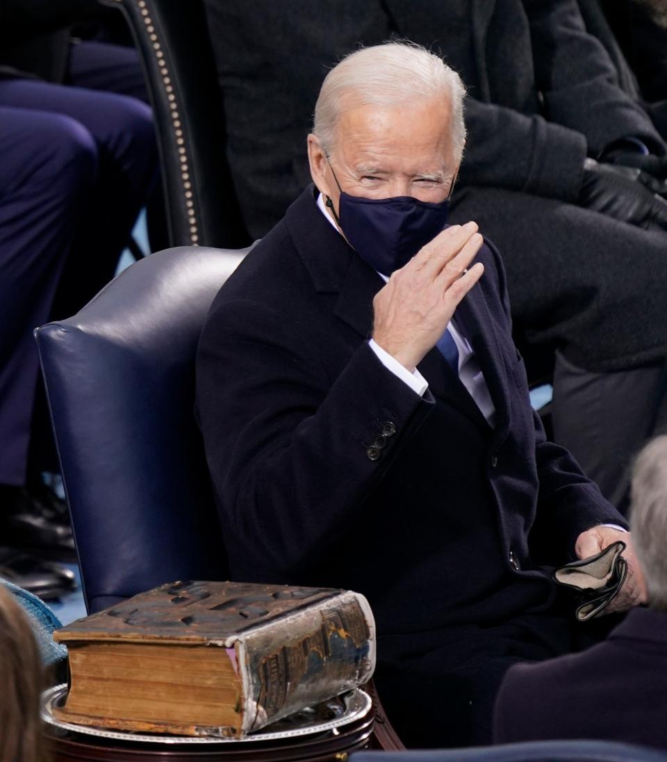 Joe Biden carried the family Bible for his inauguration at the U.S. Capitol Jan. 20.