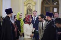 Japan's Princess Takamado visits Orthodox Cathedral in Saransk, Russia June 20, 2018. REUTERS/Artem Artamonov