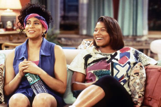 <p>Courtesy Everett Collection</p> Kim Coles and Queen Latifah on 'Living Single'