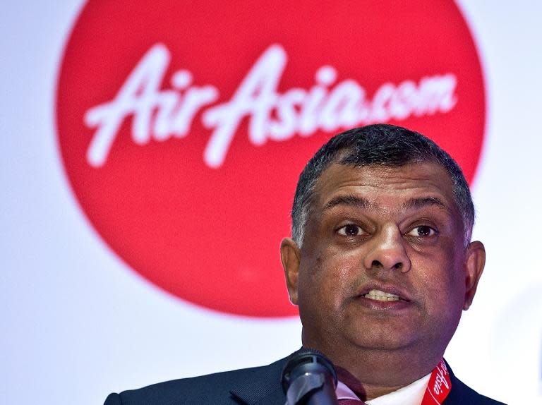 AirAsia Group Chief Executive Officer Tony Fernandes at a press conference in Kuala Lumpur on August 11, 2014