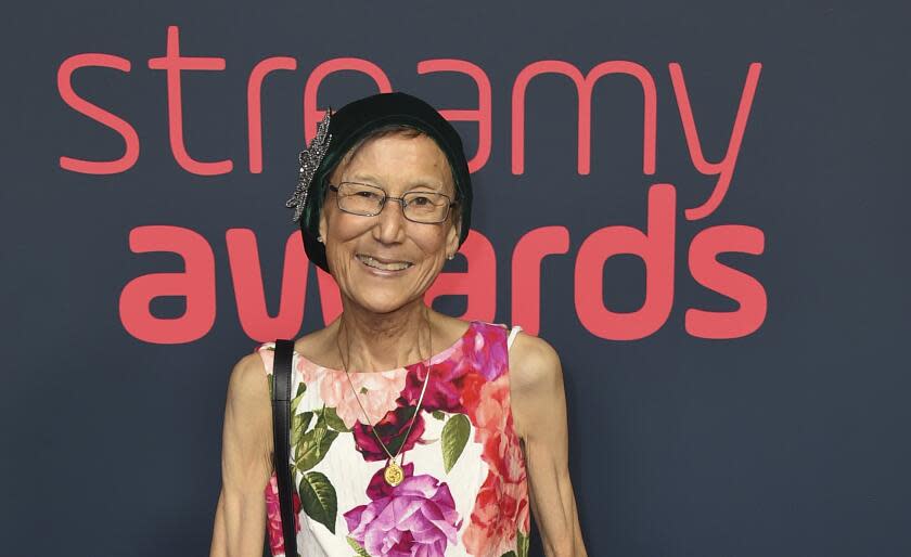 Lynn Yamada "Lynja" Davis arrives at the Streamy Awards on Sunday, Aug. 27, 2023, at the Fairmont Century Plaza Hotel in Los Angeles. (Photo by Jordan Strauss/Invision/AP)