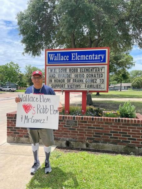 PHOTO: Frank Gomez, a teacher at Wallace Elementary School, has helped raise money for Uvalde, Texas, after a deadly school shooting there on May 24, 2022. (Courtesy Amanda Stevens)