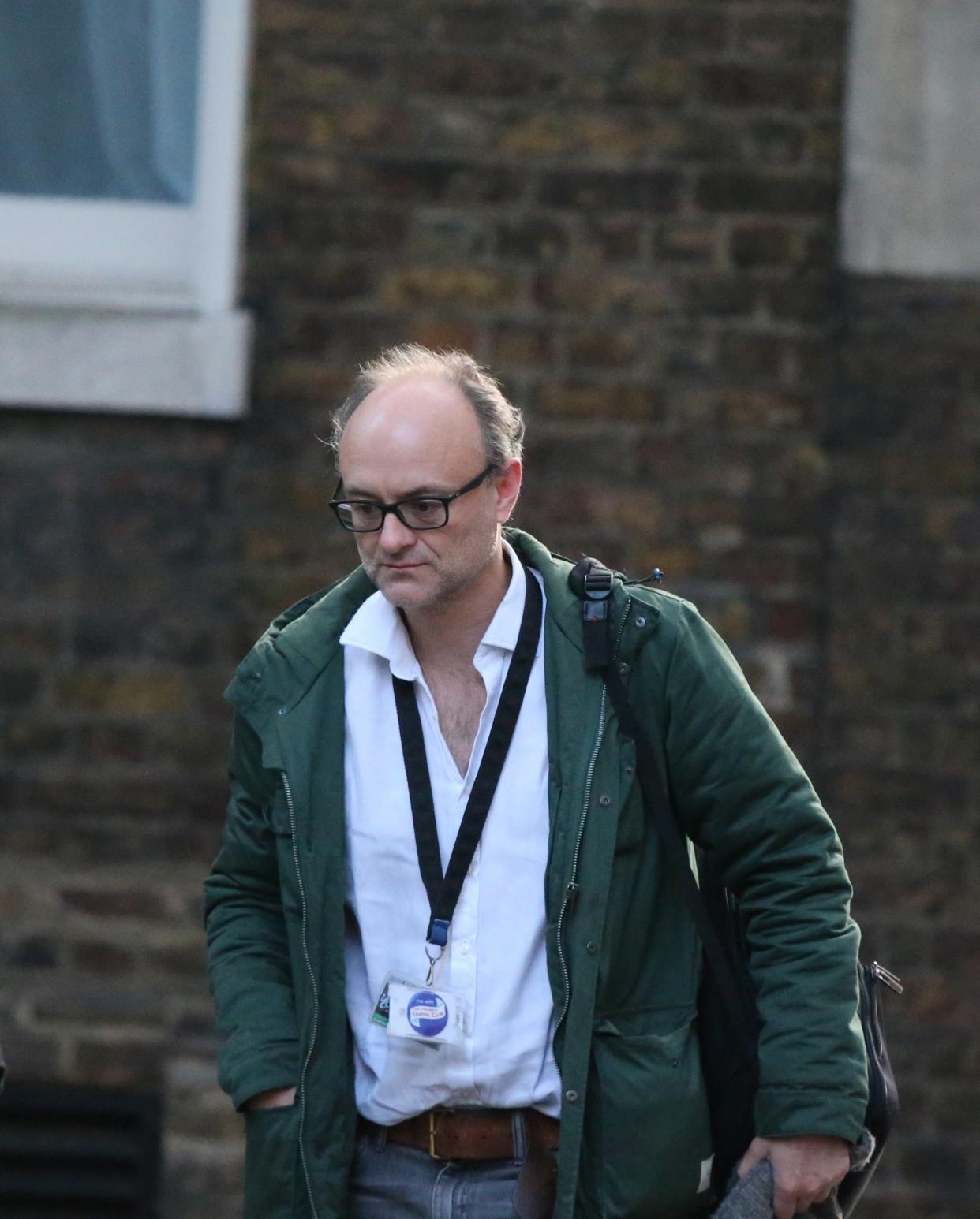 Boris Johnson’s top adviser Dominic Cummings arrives at Downing Street in London on 13 October 2020 (Anadolu Agency via Getty Images)