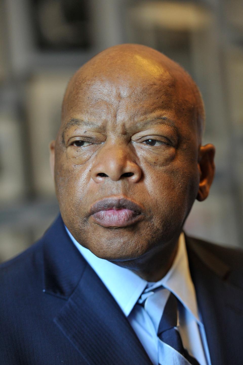 Rep. John Lewis, D-Ga., poses in his office in the Cannon Building in Washington, DC on July 20, 2012.  Lewis, a former Freedom Rider and the last surviving major organizer of the March on Washington.