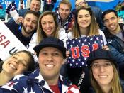 <p>mmortensenusa: Team USA is out in full force to support our @usahockey women during their gold medal game!! Lets go ladies!! . (Photo via Instagram/mmortensenusa) </p>